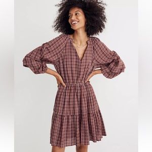 Madewell Seersucker Wrap Mini Dress